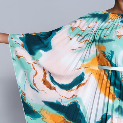 Printed Tie-Belt Tunic