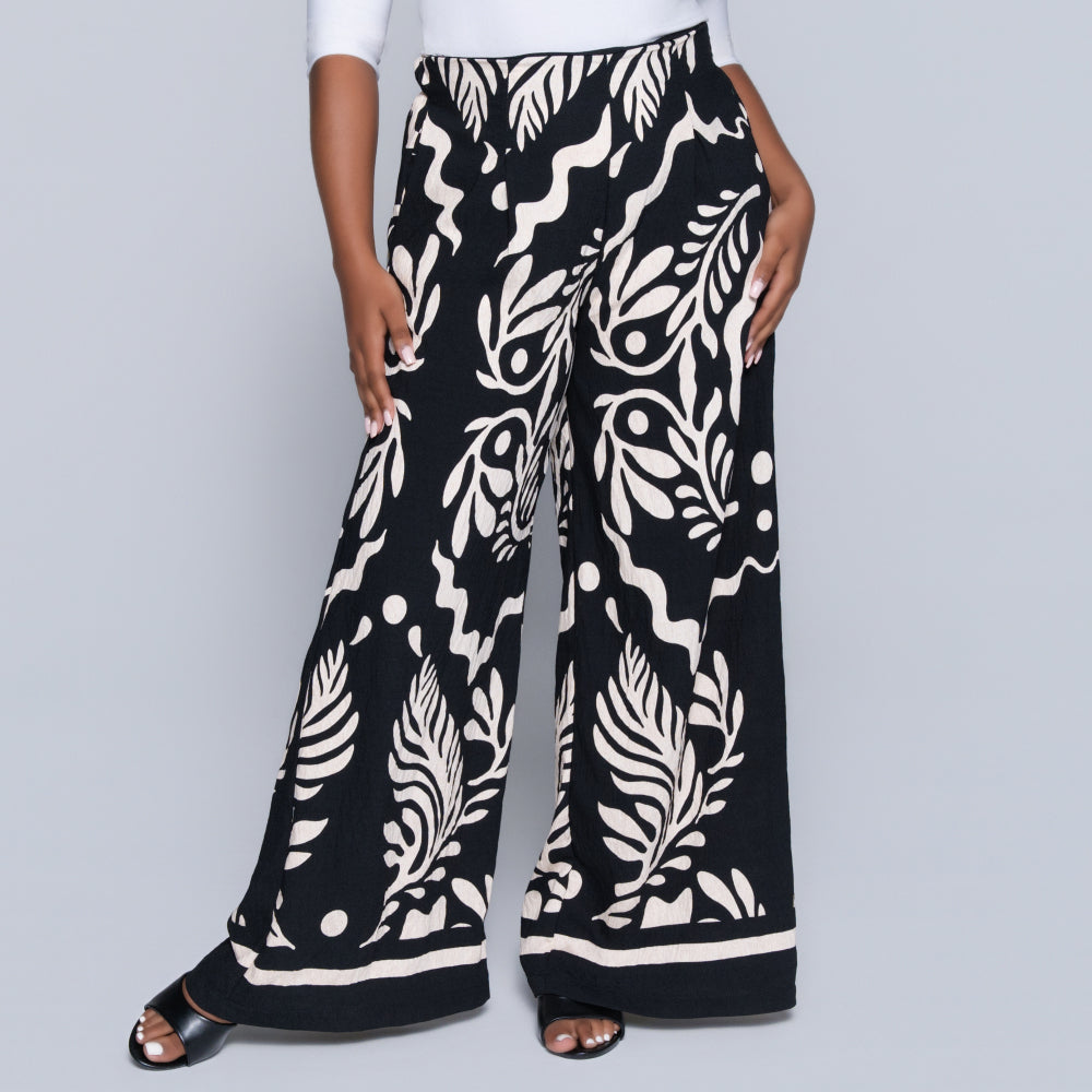 Blk/Stone Printed Pants