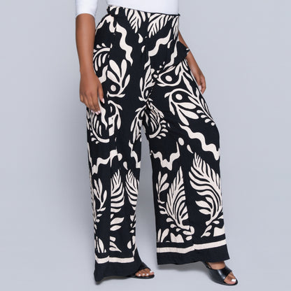 Blk/Stone Printed Pants