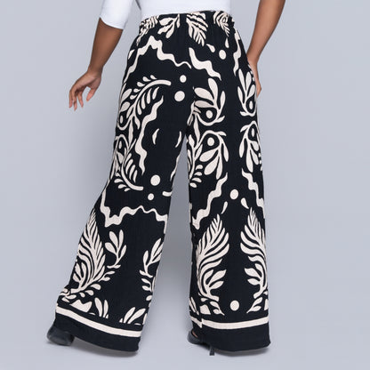Blk/Stone Printed Pants