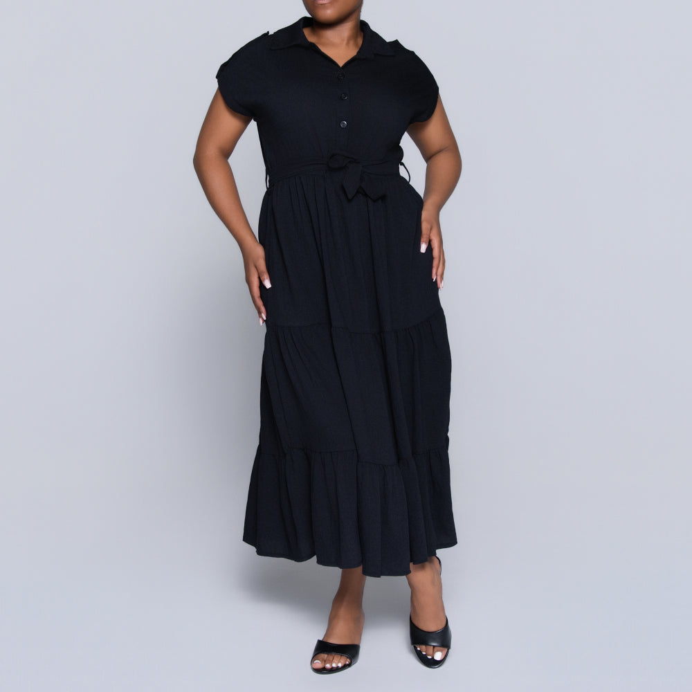 Black Tiered Dress