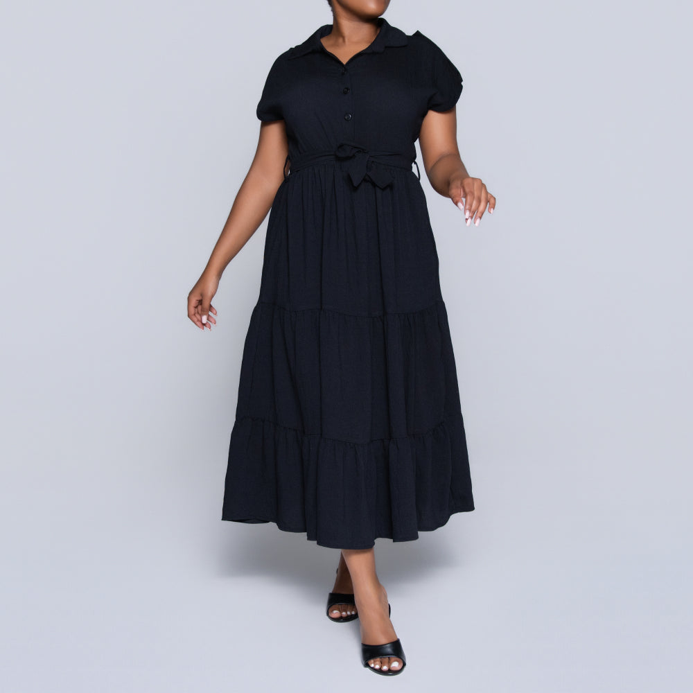 Black Tiered Dress