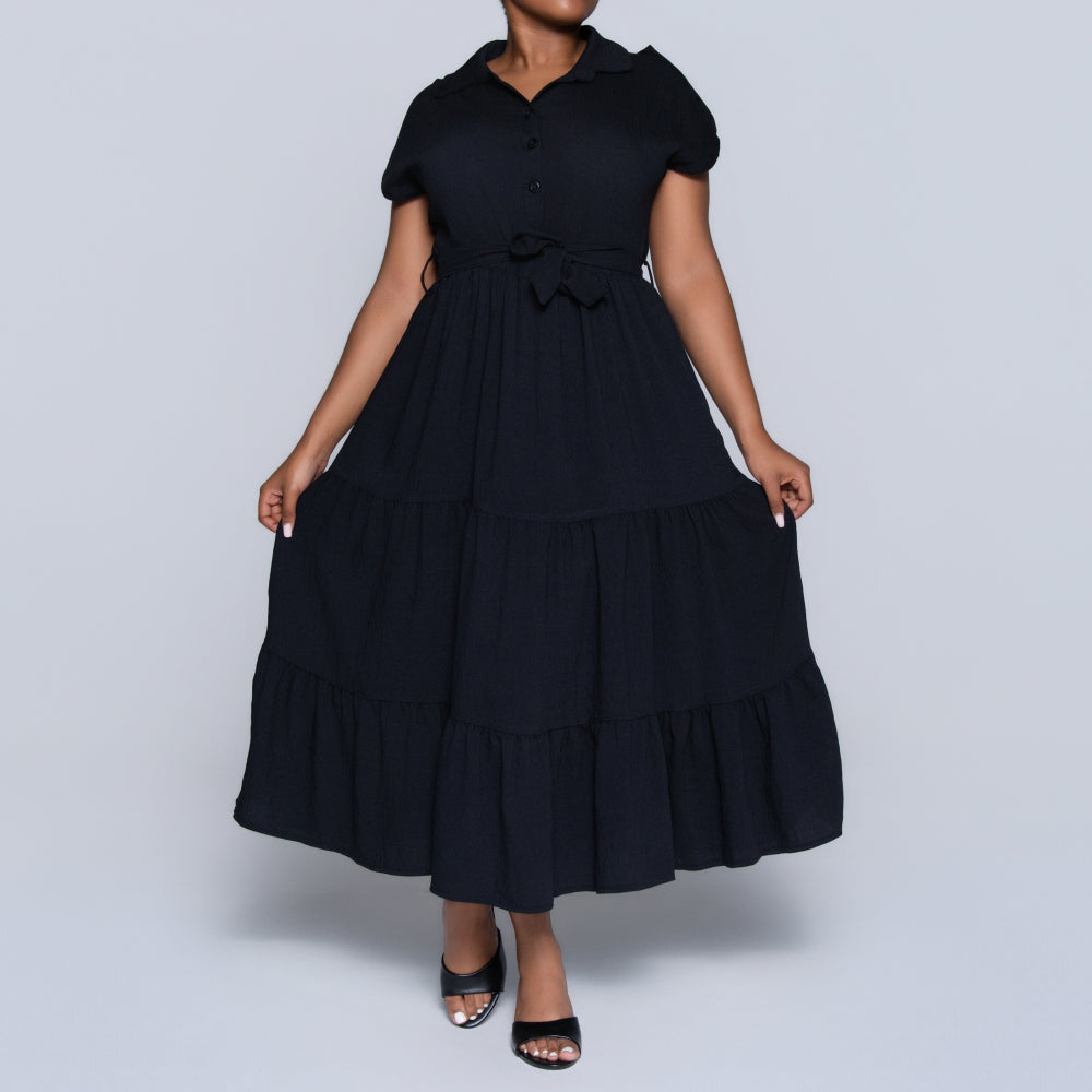 Black Tiered Dress