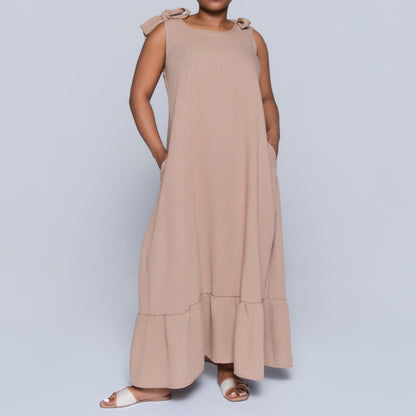 Stone Sleeveless Tiered Dress