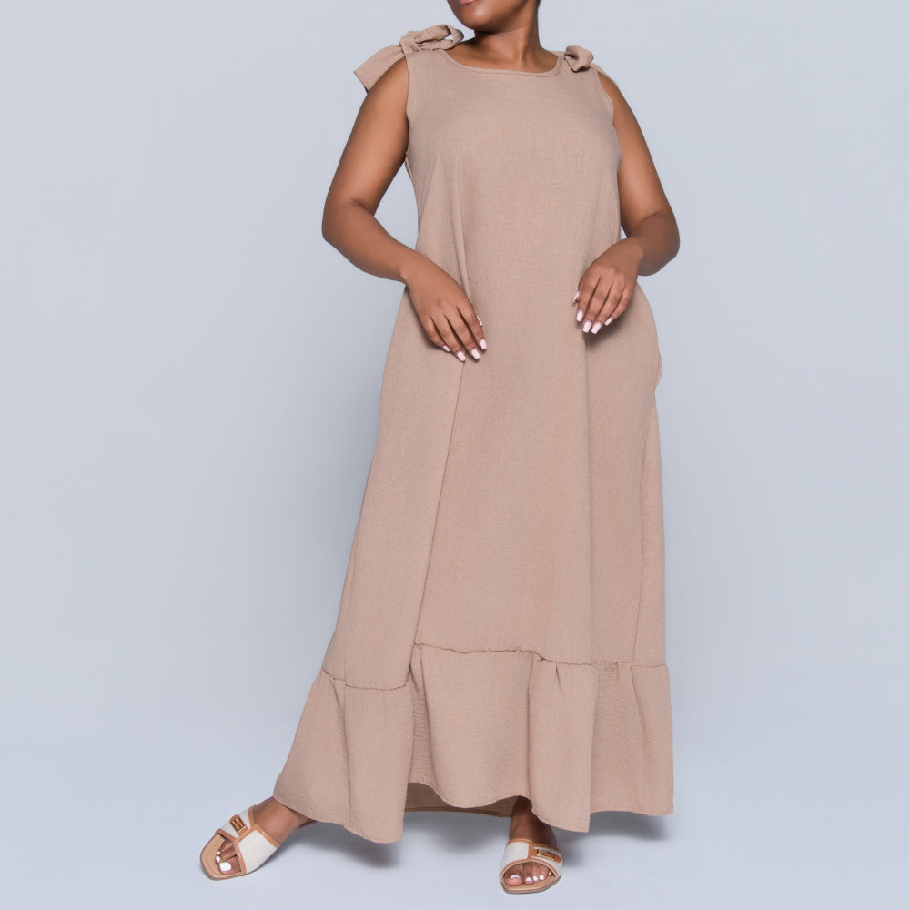 Stone Sleeveless Tiered Dress