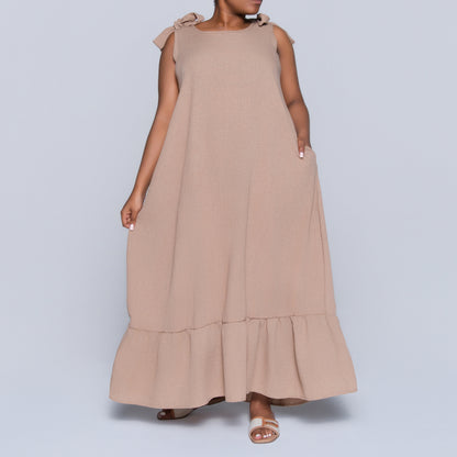 Stone Sleeveless Tiered Dress