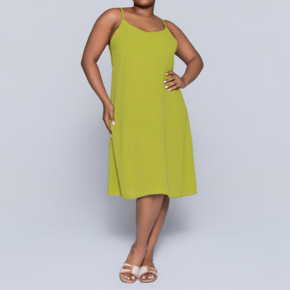 Chartreuse Airflow Strappy Dress