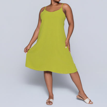 Chartreuse Airflow Strappy Dress