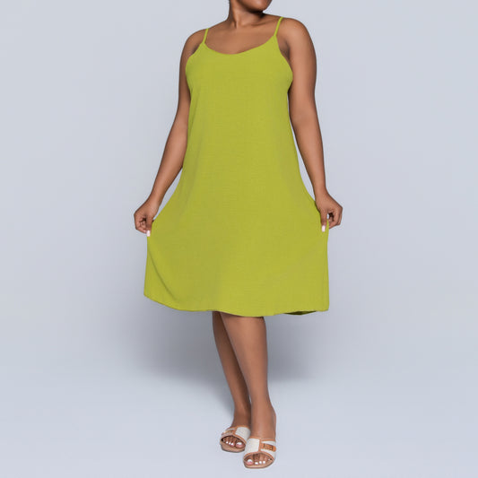 Chartreuse Airflow Strappy Dress