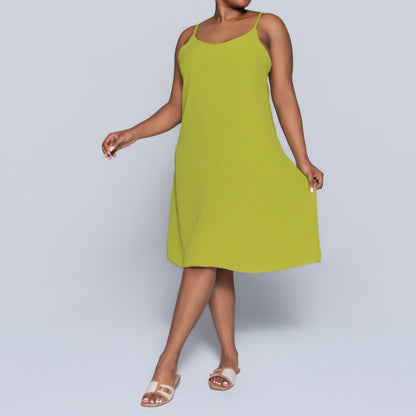 Chartreuse Airflow Strappy Dress