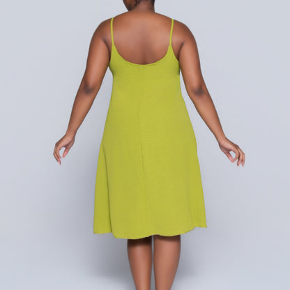 Chartreuse Airflow Strappy Dress