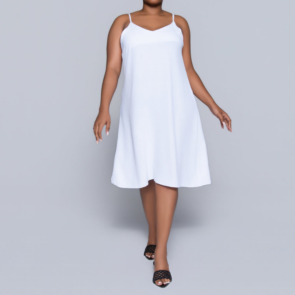 White Airflow Strappy Dress