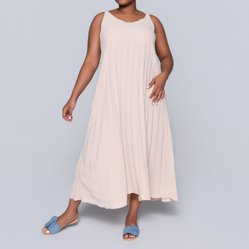Stone Airflow Pleated Dress