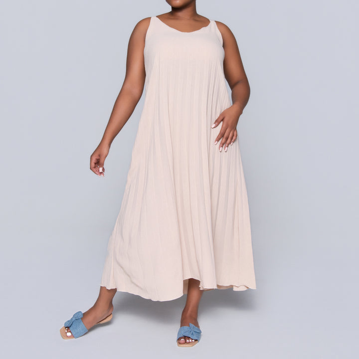 Stone Airflow Pleated Dress