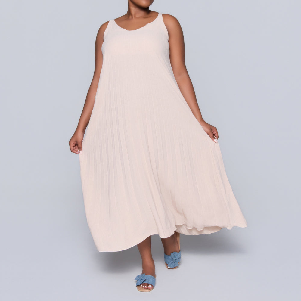 Stone Airflow Pleated Dress