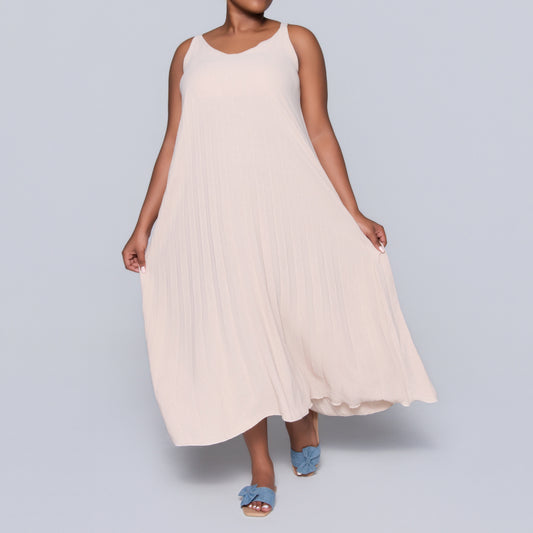 Stone Airflow Pleated Dress