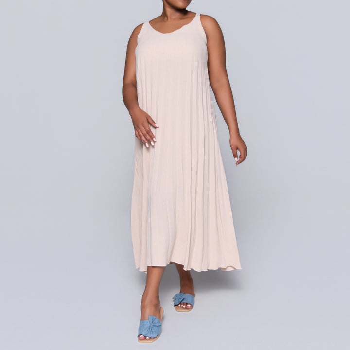 Stone Airflow Pleated Dress