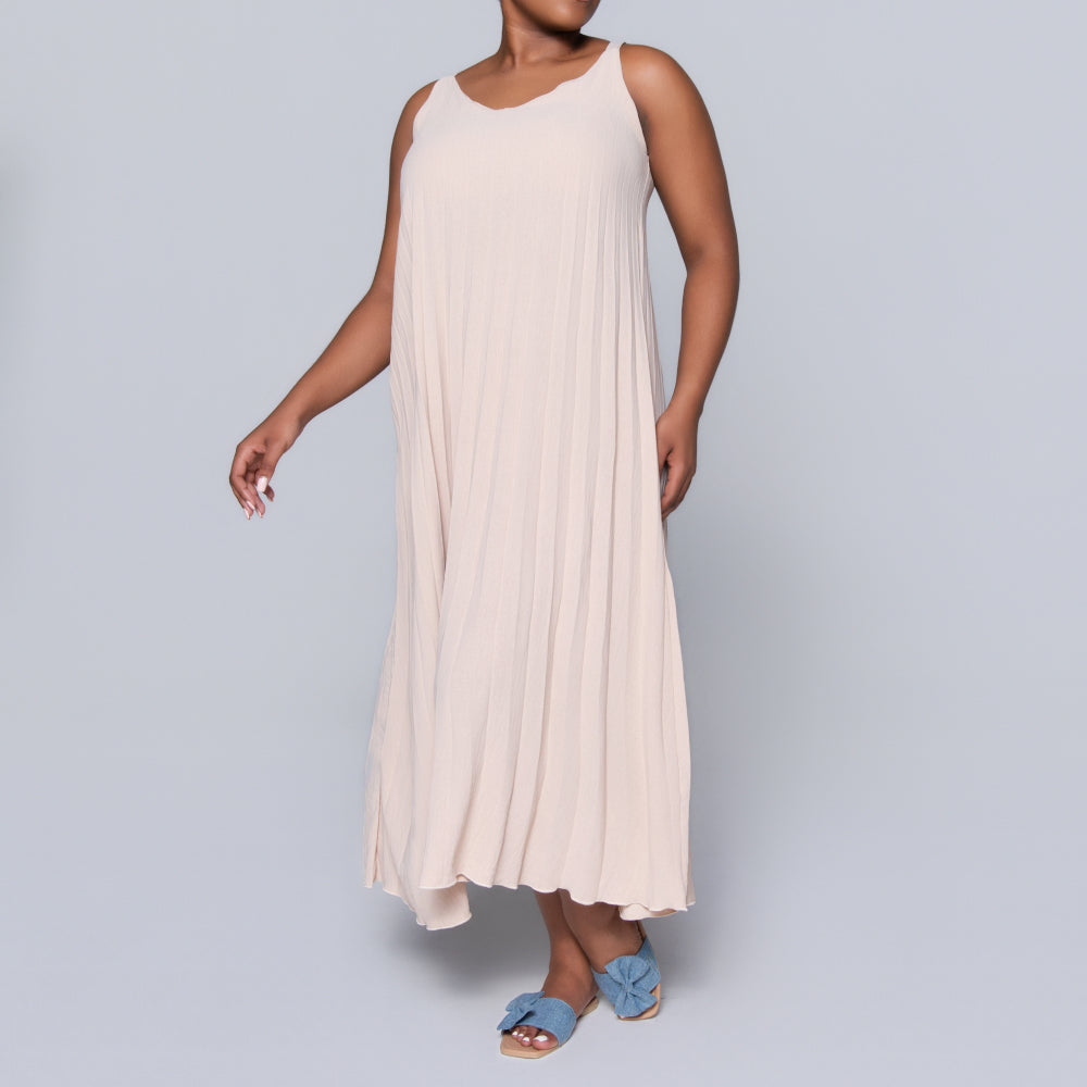 Stone Airflow Pleated Dress