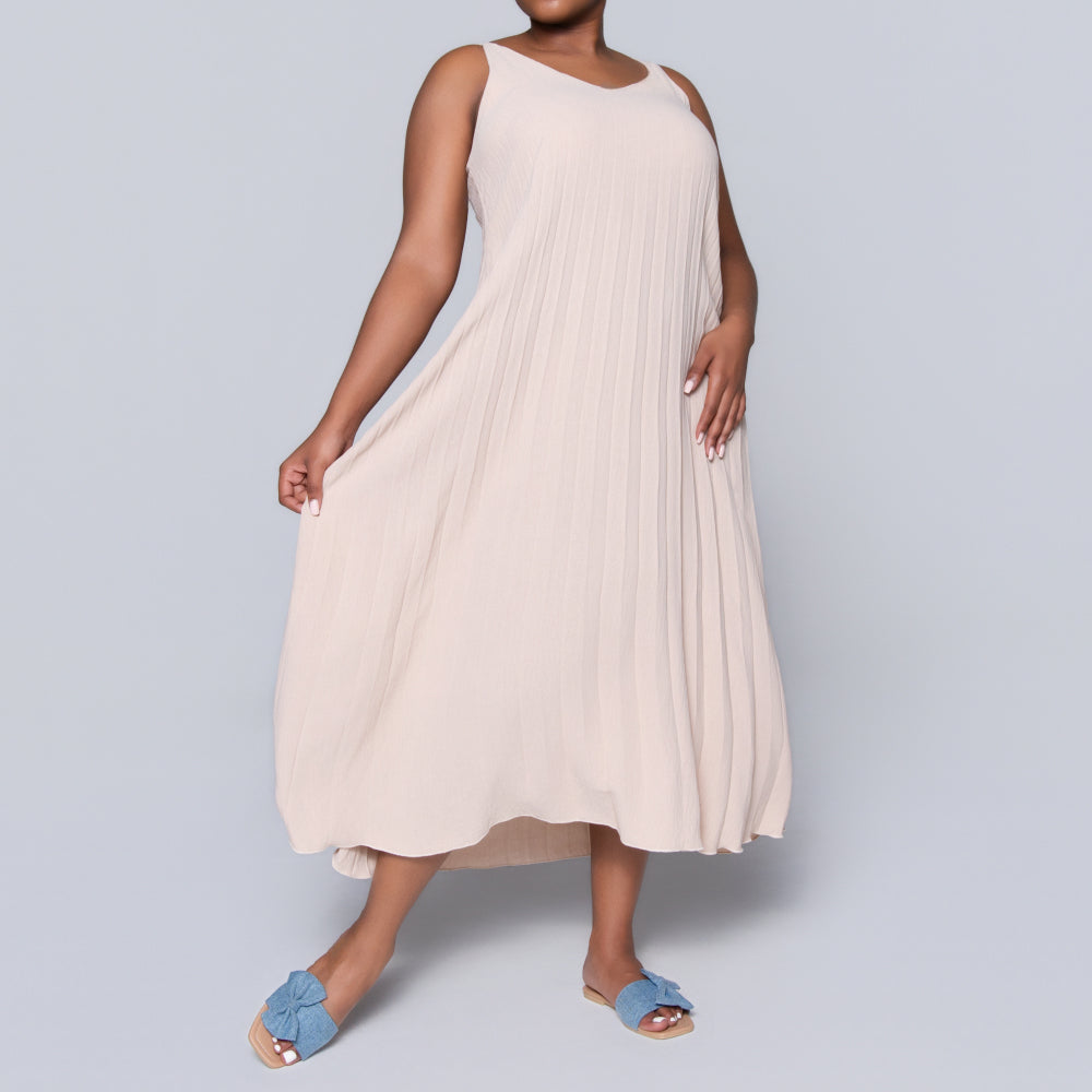Stone Airflow Pleated Dress