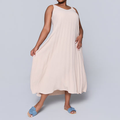 Stone Airflow Pleated Dress