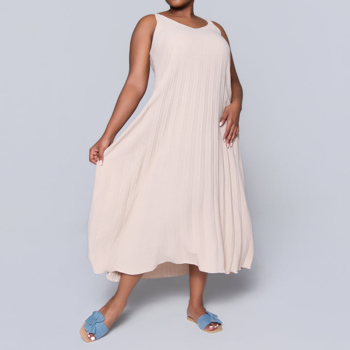 Stone Airflow Pleated Dress
