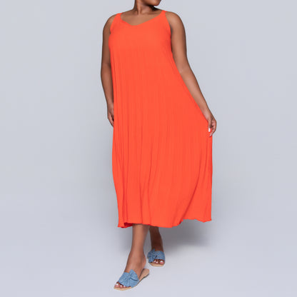 Terracotta Airflow Pleated Dress