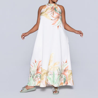 Printed Halter Neck Dress