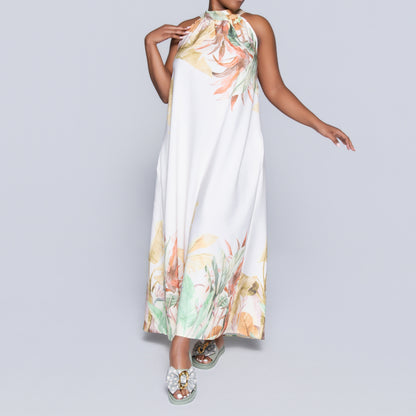 Printed Halter Neck Dress