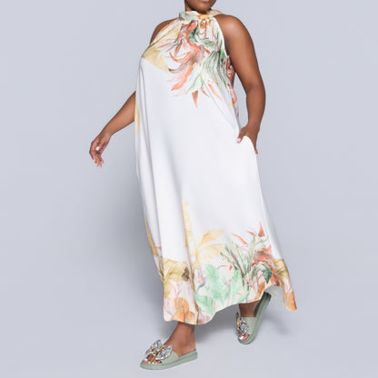 Printed Halter Neck Dress