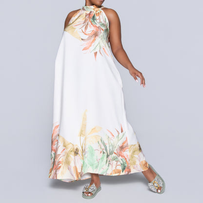 Printed Halter Neck Dress