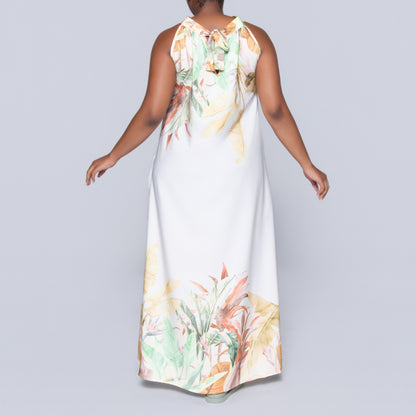 Printed Halter Neck Dress