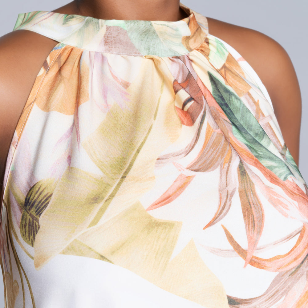 Printed Halter Neck Dress