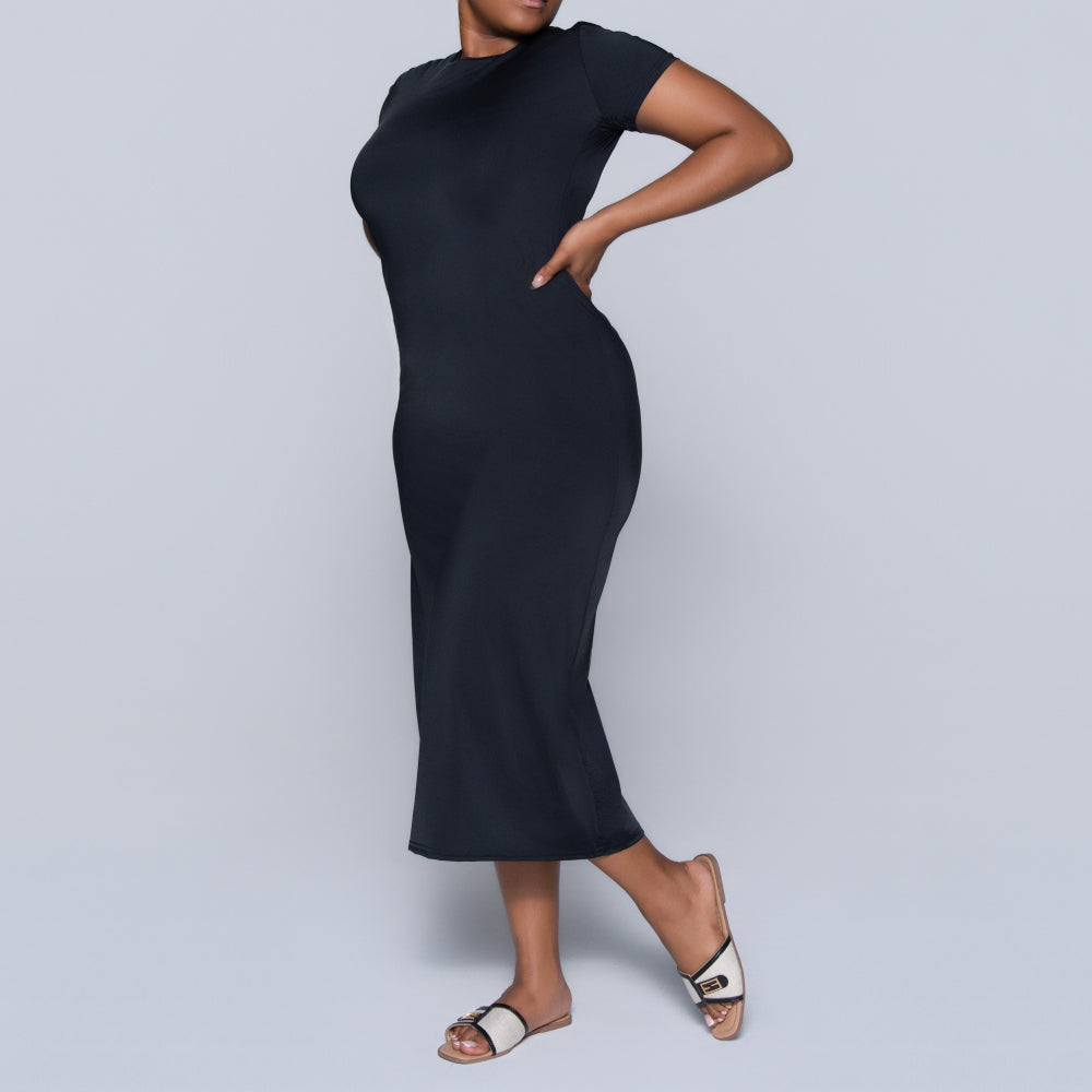 Black Short Sleeve Dress