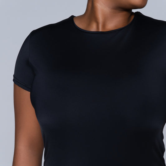 Black Short Sleeve Dress