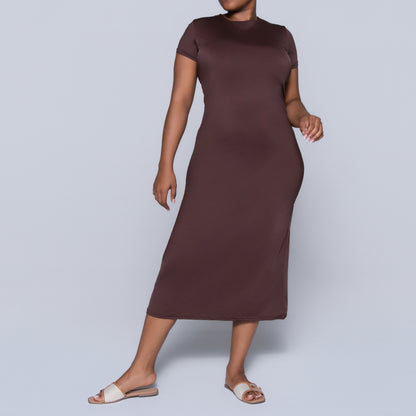 Chocolate Short Sleeve Dress