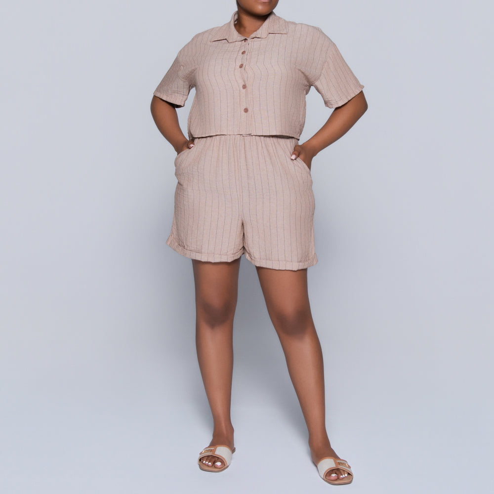 Stone Striped Airflow Shorts