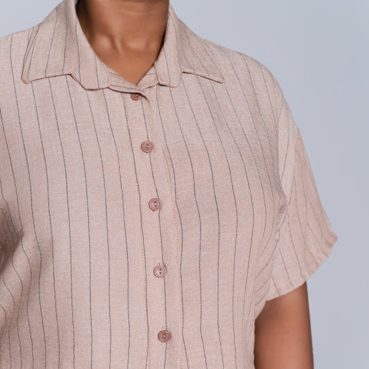 Stone Striped Airflow Top