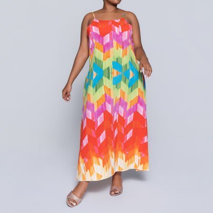 Printed Strappy Summer Dress