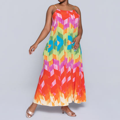 Printed Strappy Summer Dress