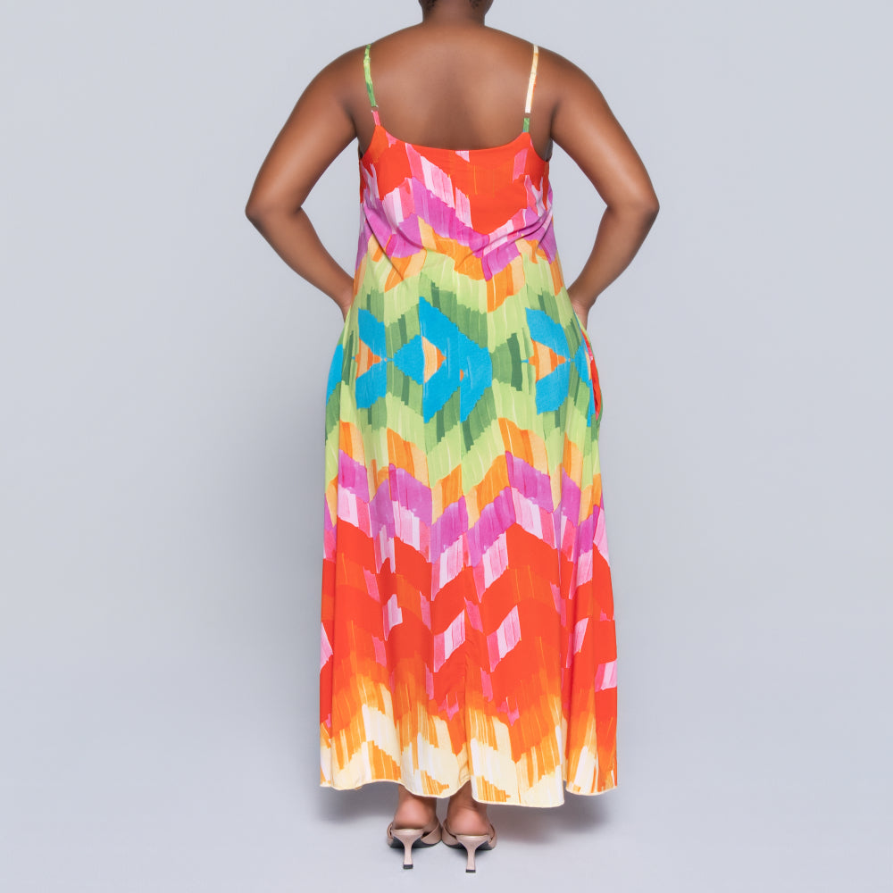 Printed Strappy Summer Dress