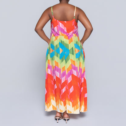 Printed Strappy Summer Dress