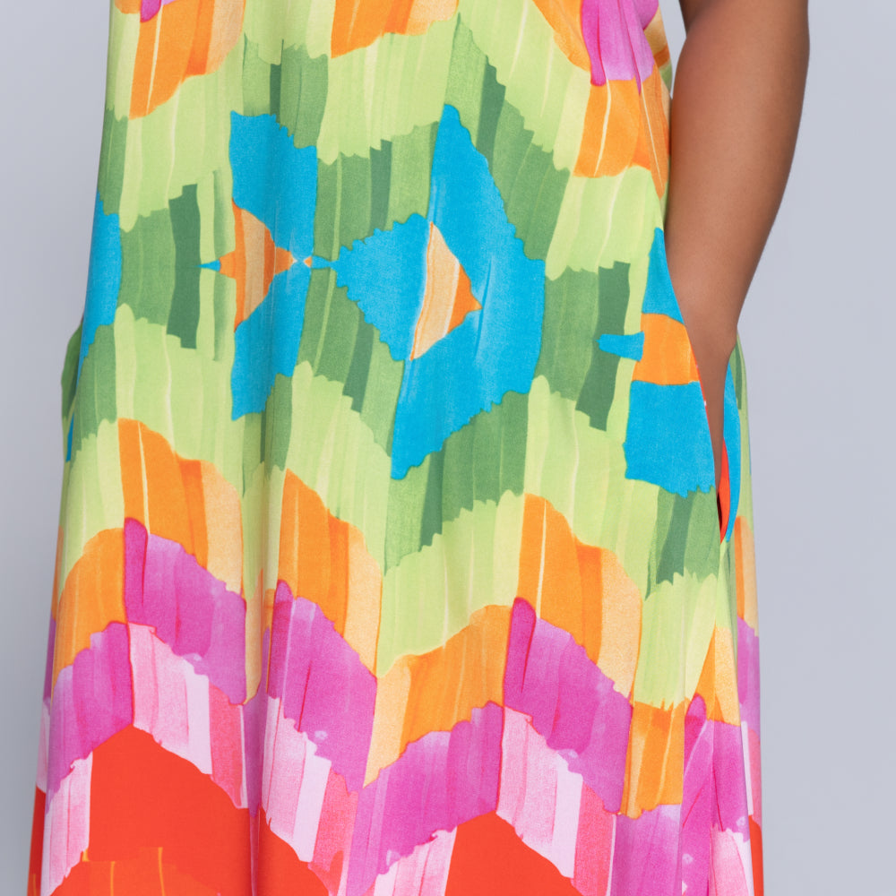 Printed Strappy Summer Dress