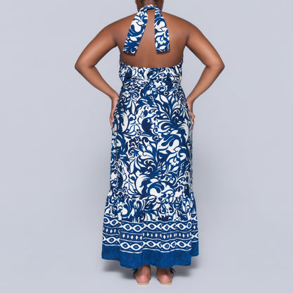 Printed Blue Summer Dress