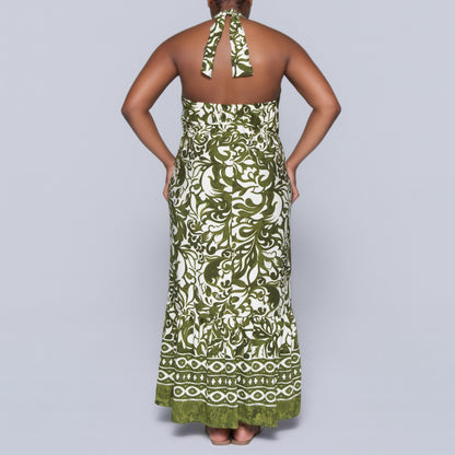 Printed Green Summer Dress