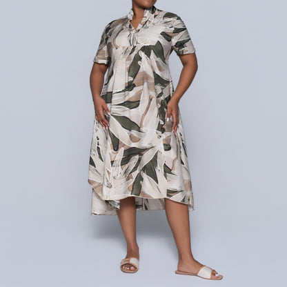 Printed Short Sleeve Airflow Tunic