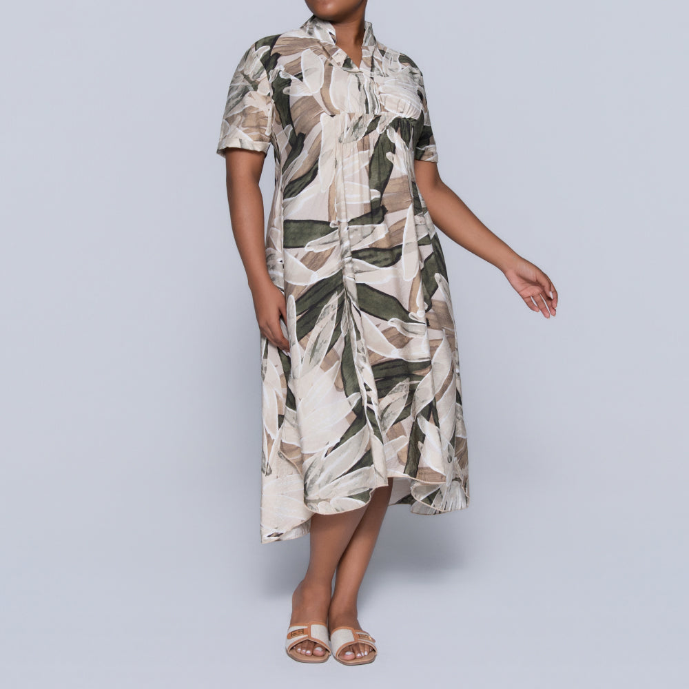 Printed Short Sleeve Airflow Tunic