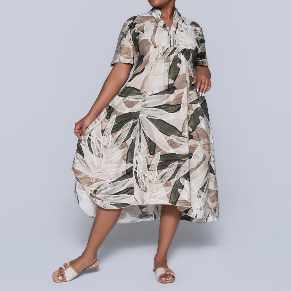 Printed Short Sleeve Airflow Tunic