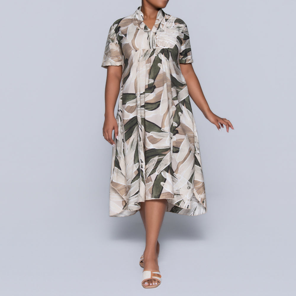 Printed Short Sleeve Airflow Tunic