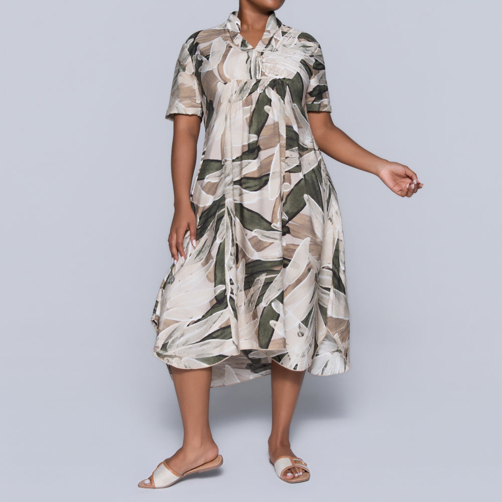 Printed Short Sleeve Airflow Tunic