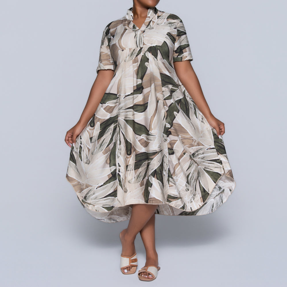 Printed Short Sleeve Airflow Tunic